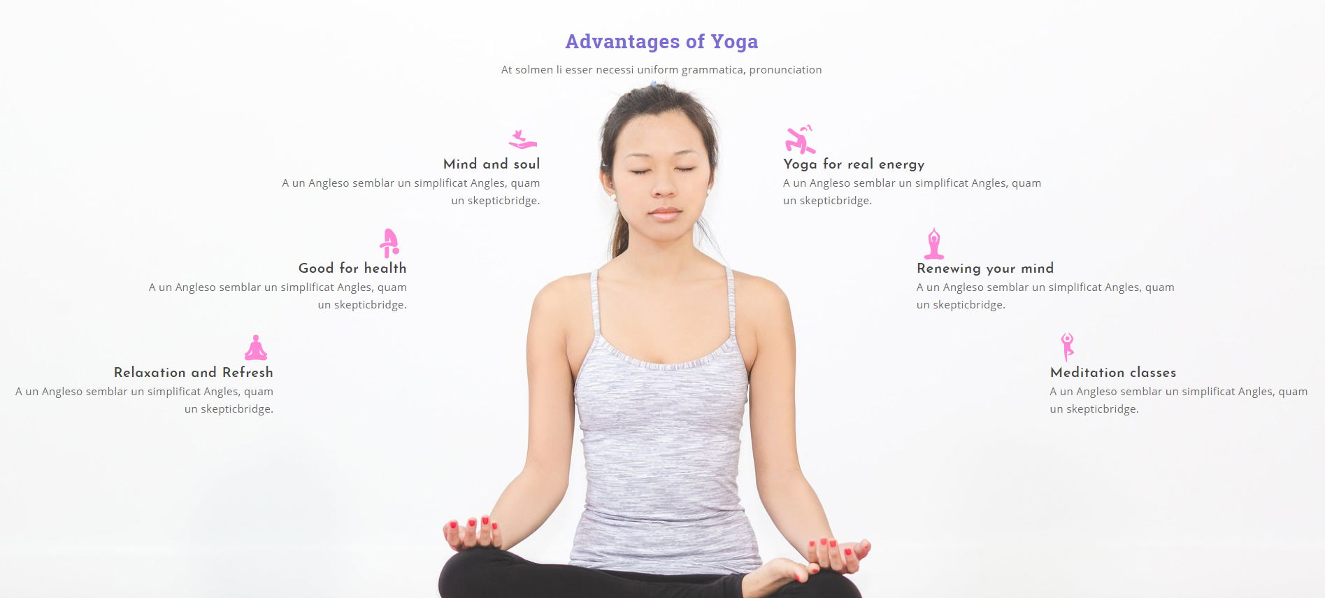 Vantaggi Yoga - Yoga Center, Template Gratis!