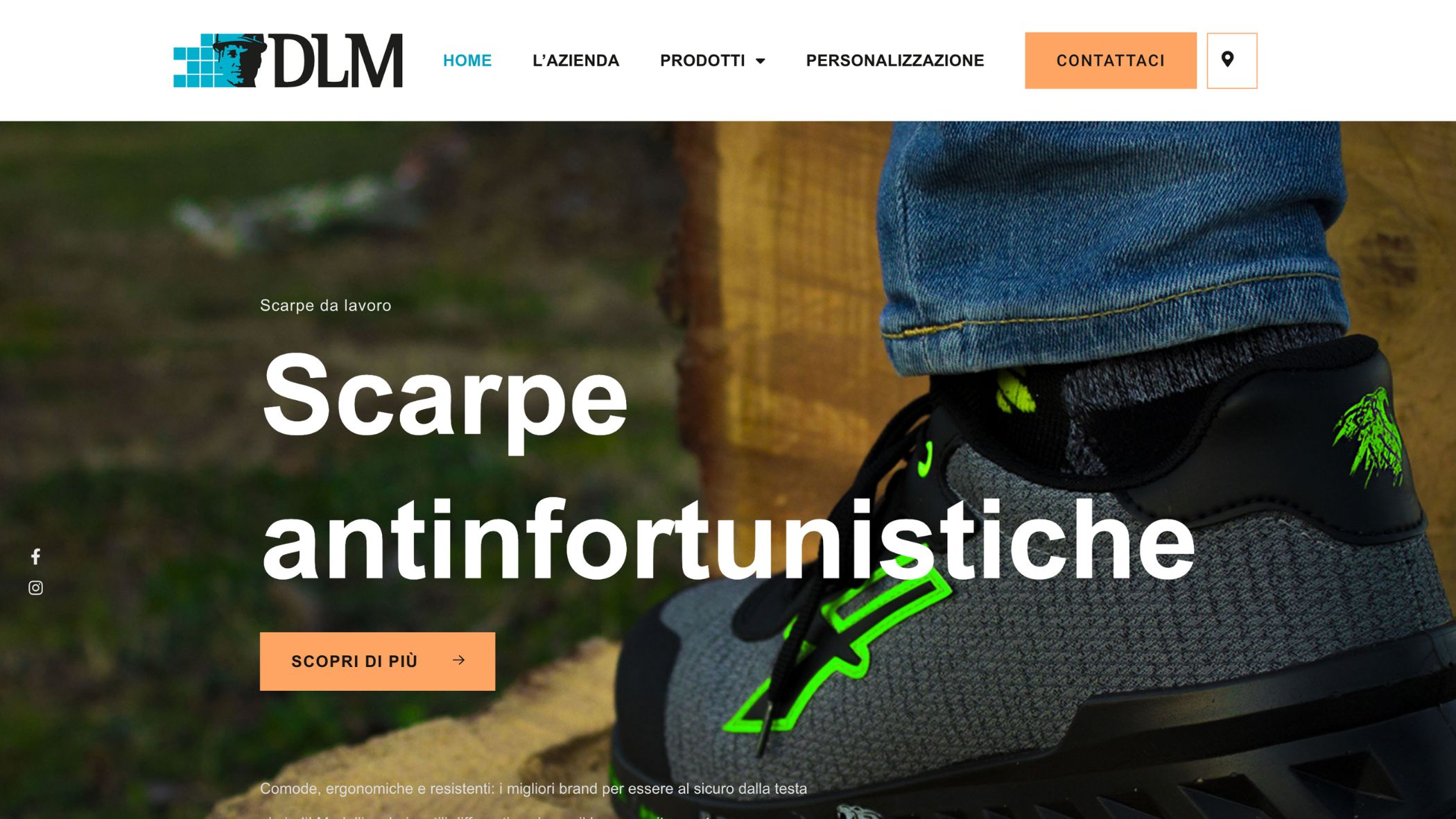 Realizzazione_sito_DLM Specialisti in abbigliamento da lavoro e dispositivi di protezione individuale (DPI), con una vasta gamma di prodotti per garantire sicurezza e comfort.