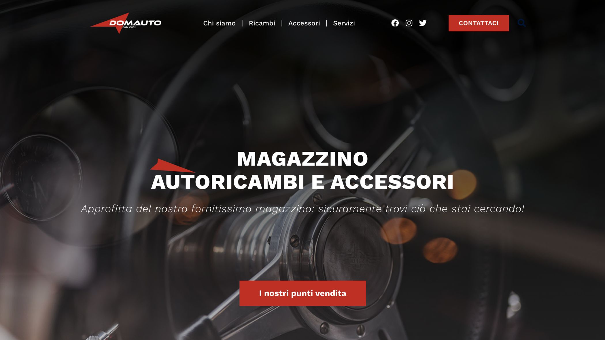 Realizzazione_sito_Domauto Magazzino specializzato in ricambi e accessori auto, con un'ampia selezione per veicoli di ogni marca e modello.