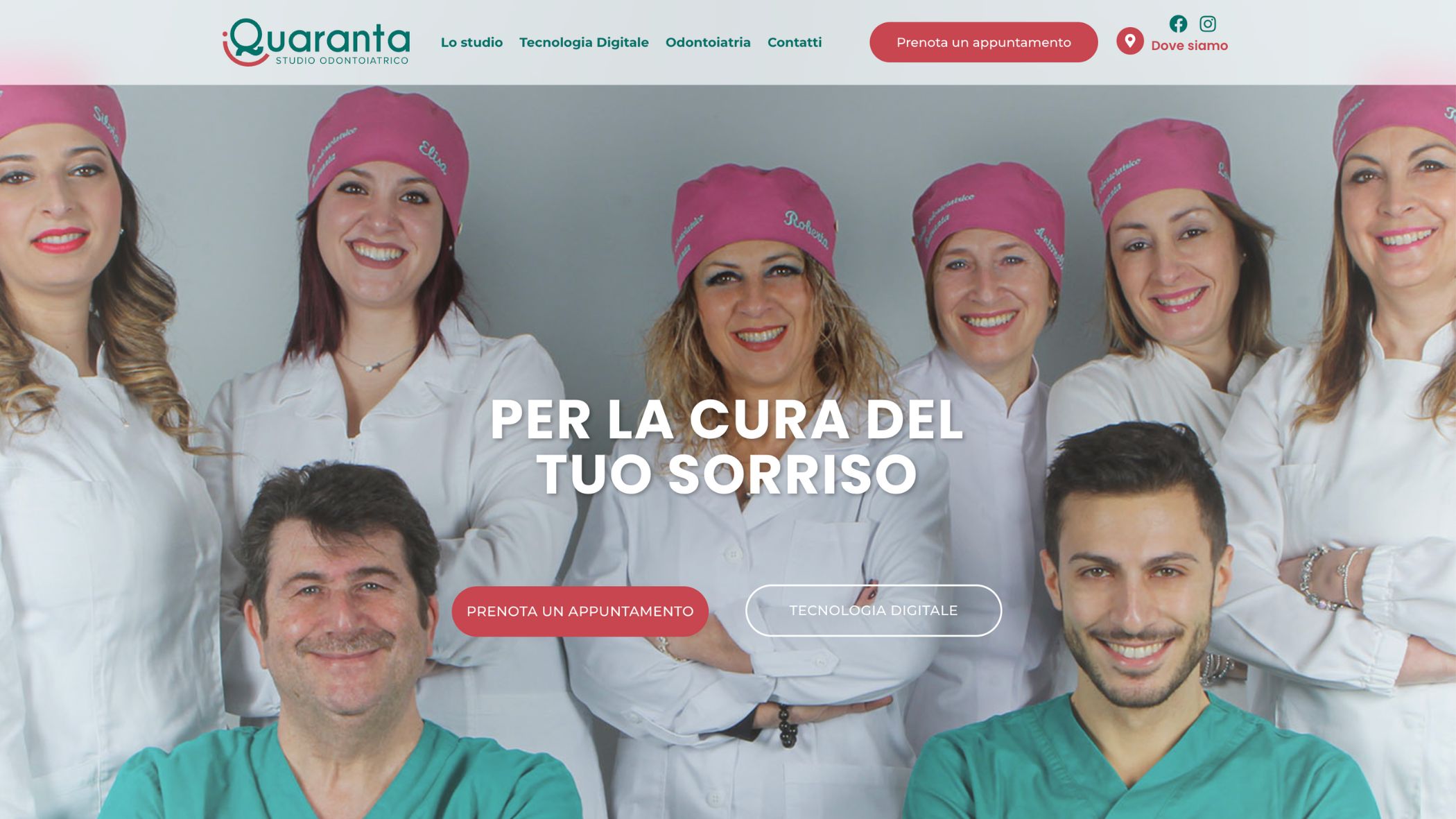 Realizzazione_sito_Quaranta Studio dentistico specializzato in cure odontoiatriche avanzate e personalizzate.