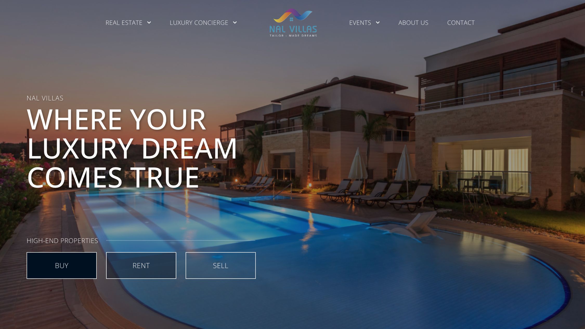 Realizzazione_sito_web_Nal_Villas Azienda specializzata in affitti di ville di lusso, con un team dedicato a creare esperienze uniche per i clienti