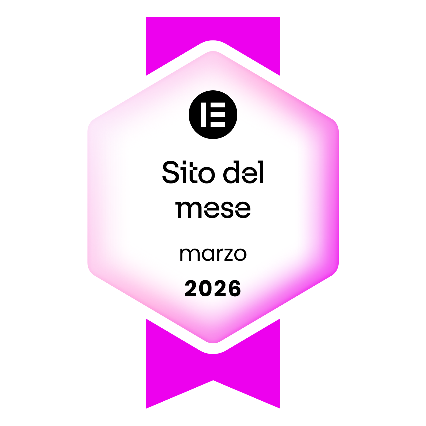 WOTM badge marzo 2026 Sito del mese di elementor